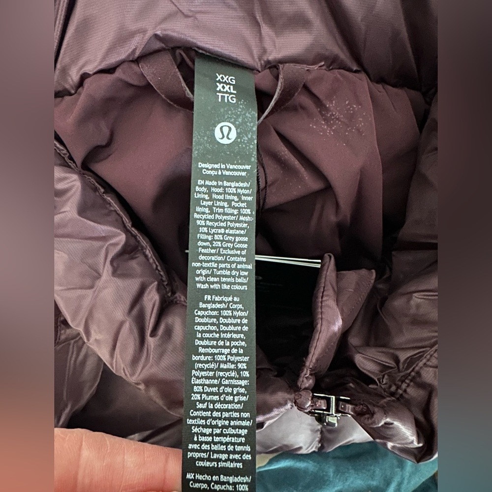✨NWT✨ Lululemon: Always Down Puffer Jacket (ptp approx 28in) -Size XXL - Picture 4 of 16